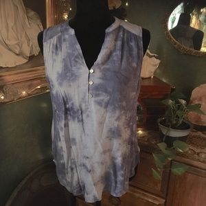 St John's Bay blue tie dye tank